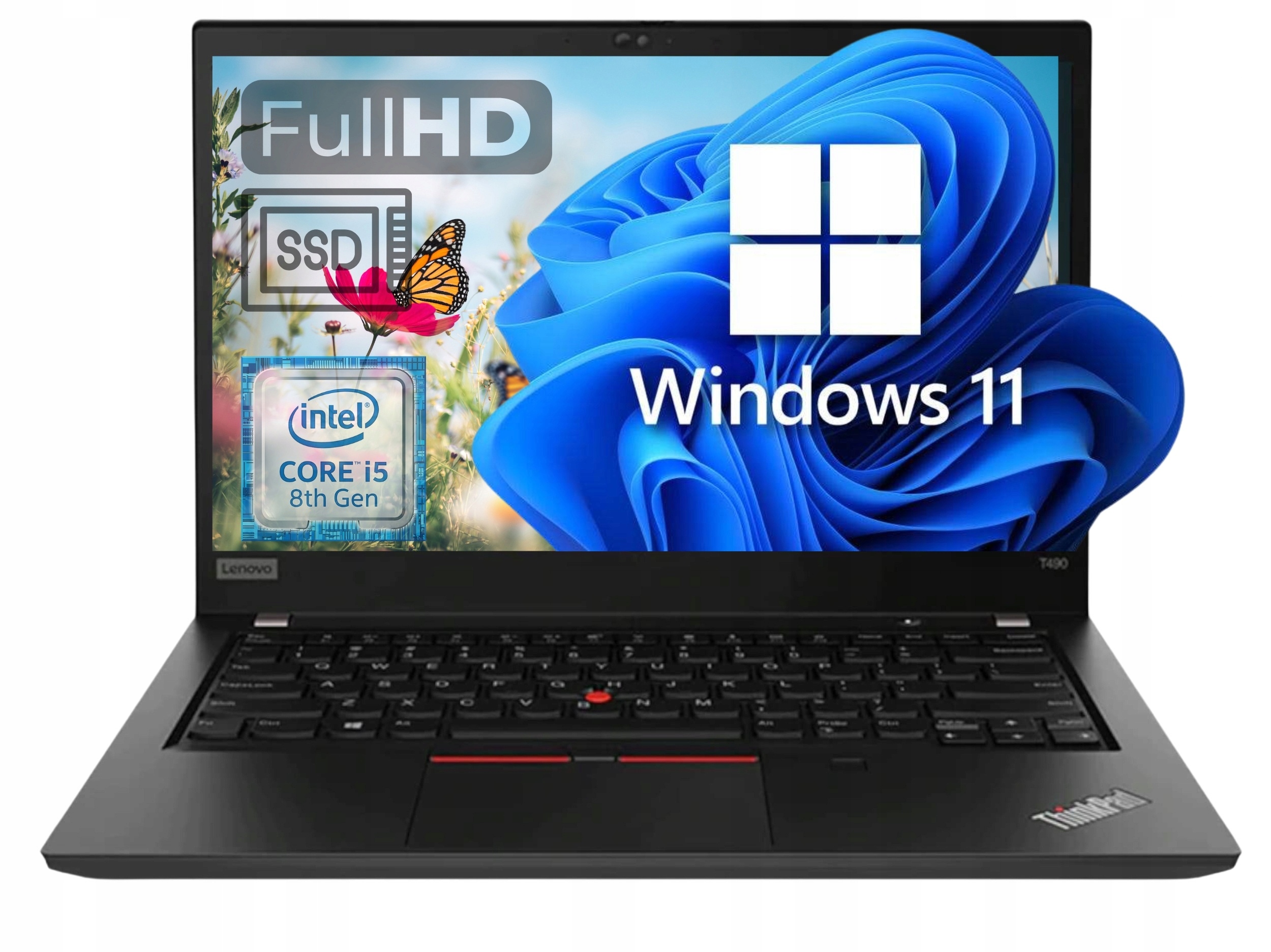 Laptop Lenovo ThinkPad T490s Intel Core i5-8365U 16GB 256GB SSD Windows 11